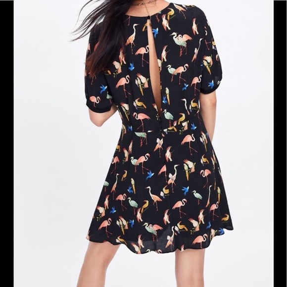 Zara bird print jumpsuit dress - Picture 3 of 4